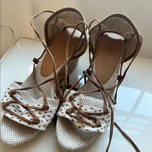 Castaner sandal heels brown and white Size 7